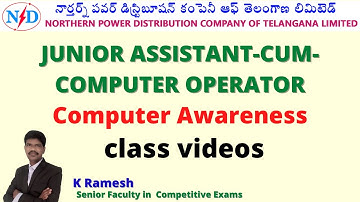 TSNPDCL | Junior Assistant cum Computer Operator | Class Videos for Reference