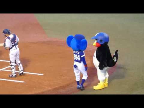 18/5/1 つば九郎＆ドアラ／始球式