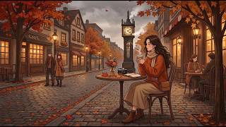 Cozy Autumn Café Ambience ☕ Jazz & Rain on Cobblestone #cozy#jazz#studymusic#instrumental#cozycafe screenshot 3