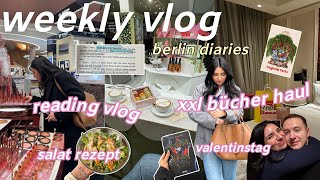 xxl bücher haul, berlin diaries, read with me, valentinstag✨ weekly vlog