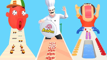 Sandwich Runner | Pancake Run | I Want Pizza - FOOD CHALLENGE | Best Funny Runner Games Gameplay