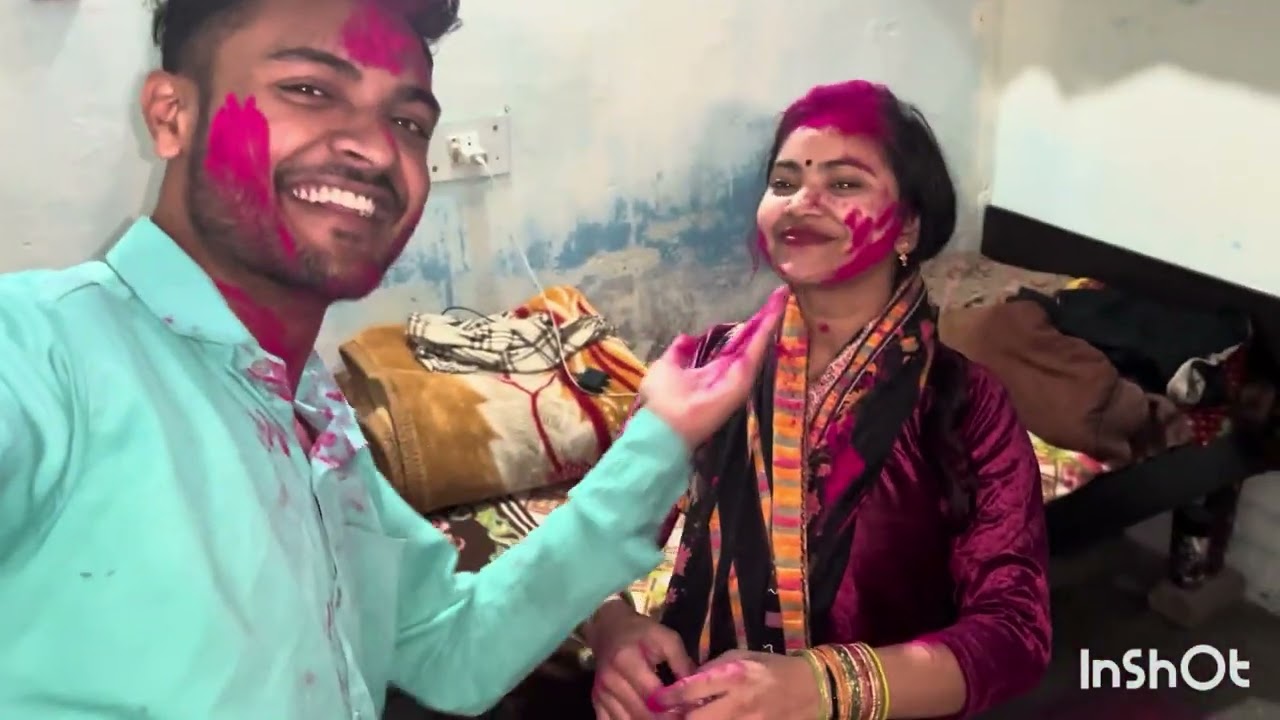 Happy Holi vilog day 5  please follow me Up me Holi #shortsfeeds #trending 