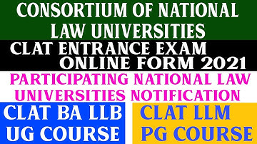 How to fill clat Online form 2021| CLAT online form 2021|Clat 2021 Notification |clat admission 2021