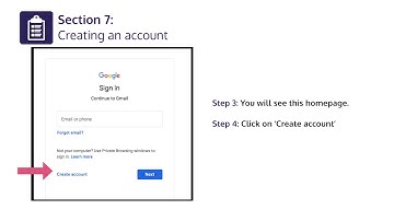 Section 7 - Creating an account