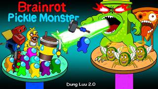 [어몽어스 Among Us] BRAINROT PICKLE MONTER BATTLE AMONG US &amp; ZOMBIES | FUNNY AMONG US
