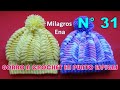 Gorro tejido a crochet o ganchillo en punto Espigas 3D paso a paso español