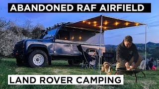 LAND ROVER CAMPING + AN ABANDONED AIRFIELD