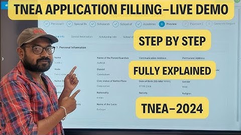 TNEA-2024 | Online Application Filling-Live Demo| How to upload certificates??