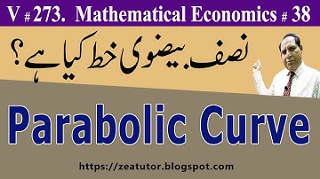 Parabolic Curve and Quadratic Equation, Mathematical Economics Lectures in Urdu/Hindi, Sir Zafar