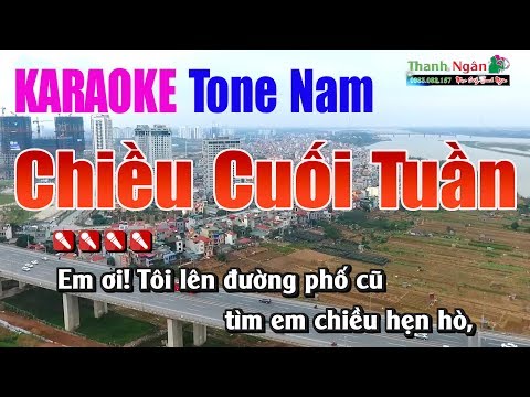 Chiều Cuối Tuần Karaoke | Tone Nam - Nhạc Sống Thanh Ngân