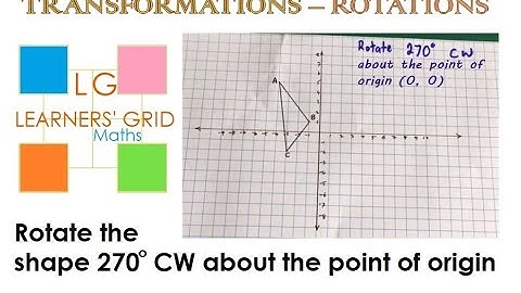 ROTATIONS (rotating a shape 270 degrees clockwise about the point of origin)