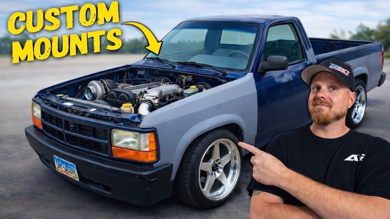 Neon SRT4 2.4 Turbo Swap in a '95 Dakota (RWD Custom Engine Mounts