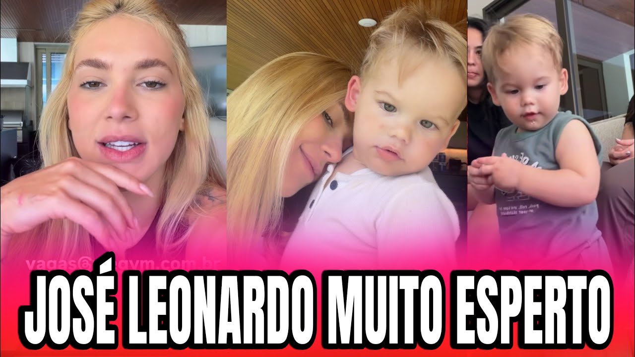 VIRGÍNIA MOSTRA SEU FILHO JOSÉ LEONARDO ESTÁ MUITO ESPERTO 
