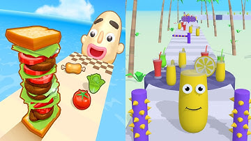 Sandwich Runner 🆚 Juice Run - Satisfying Gameplay Walkthrough ios, android - Apple Gameplay