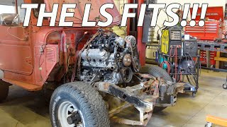 Mounting An LS Engine Into My Toyota Land Cruiser!