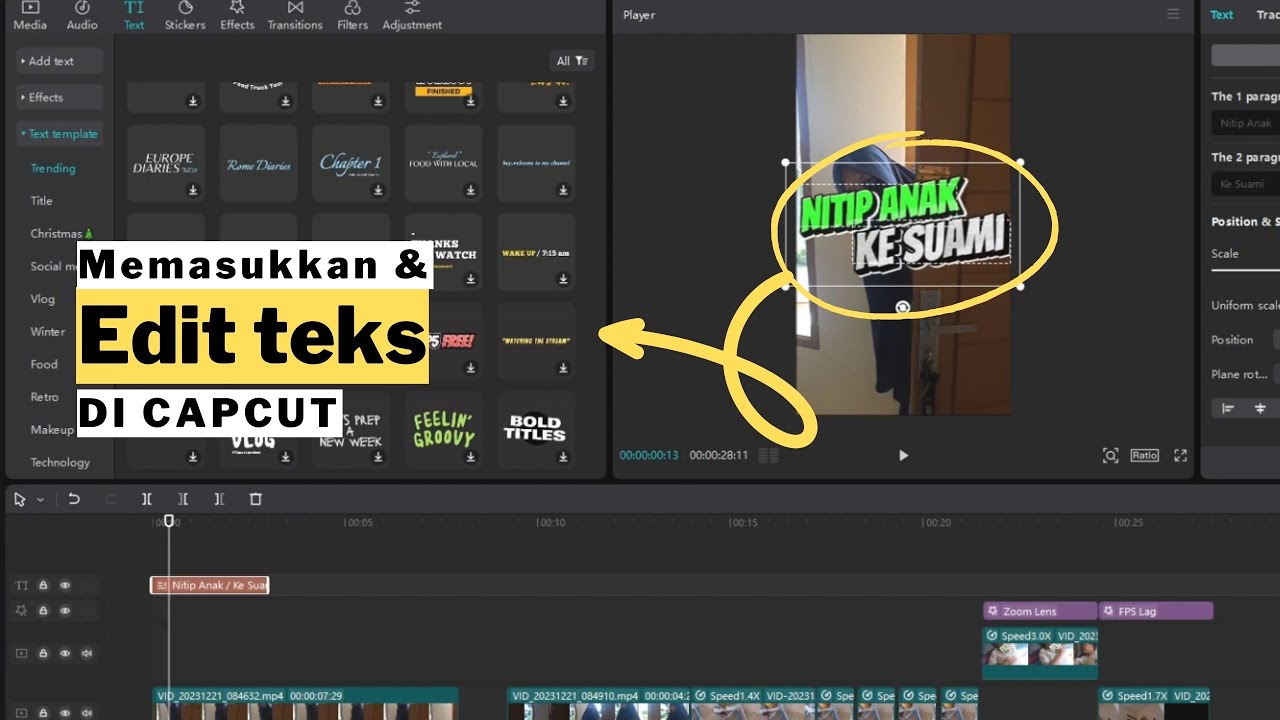 Cara Memasukan Dan Mengedit Teks di Capcut Secara Lengkap - YouTube