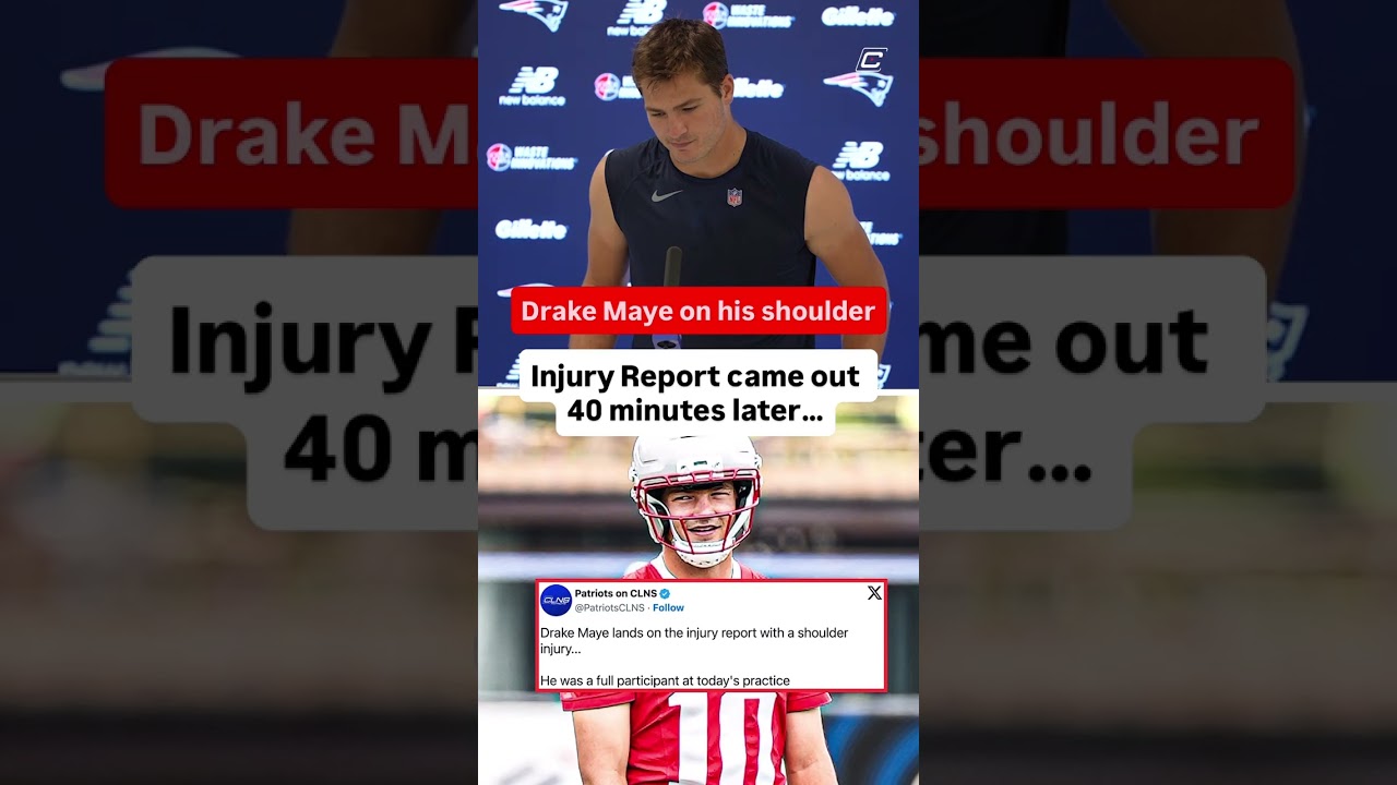Drake Maye lands on today's Patriots injury report... #patriots #nfl #newenglandpatriots