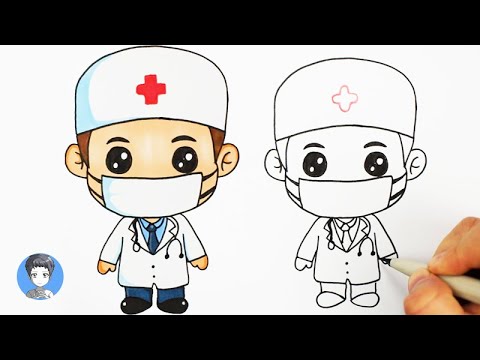 COMO DESENHAR UMA MÉDICA FOFA FÁCIL/HOW TO DRAW A DOCTOR /CÓMO