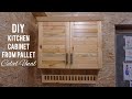 Paletten mutfak dolabi yapimi  making kitchen cabinet from pallet  how to make a kitchen cabinet