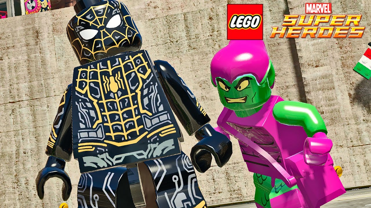 SPIDER MAN PRETO E DOURADO NO WAY HOME LEGO Marvel Super Heroes MOD ...