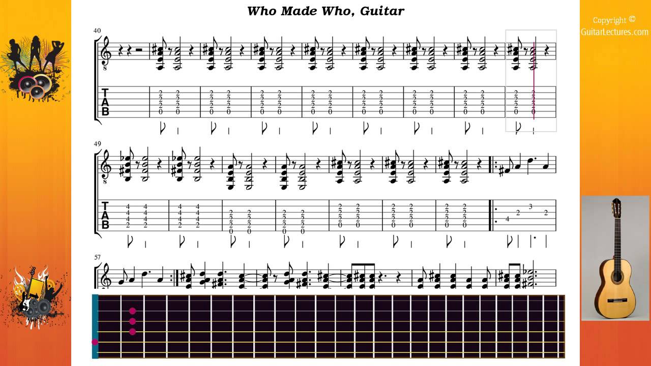 Who made who acdc guitar youtube