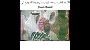 تلاوه للشيخ محمد ايوب من صلاة التراويح في المسجد النبوي