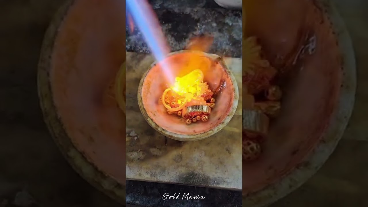 heating Gold and making Gold bangles💥💥❤️v49