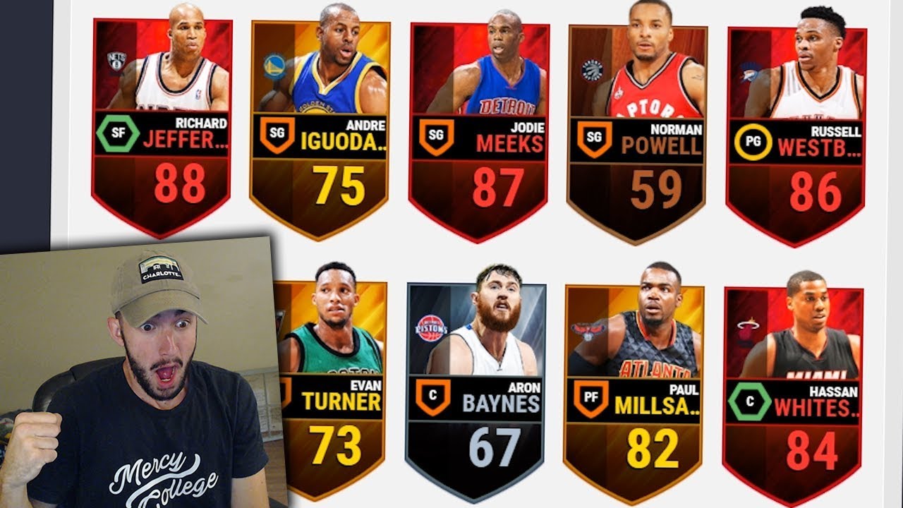 PACK SIMULATOR PICKS MY TEAM IN NBA LIVE MOBILE!! YouTube