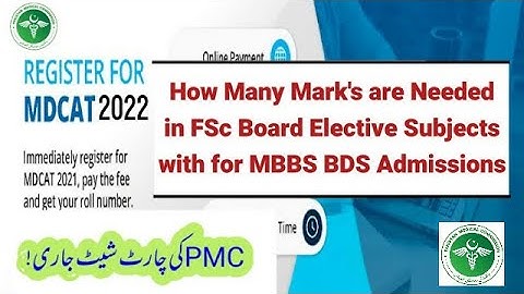NMDCAT 2022 Aggregate Criteria | How Much Marks are required in MDCAT & FSC | MBBS BDS ADMISSIONS