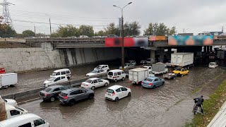 Yog‘ingarchilik sabab Toshkent ko‘chalarini yana suv bosdi