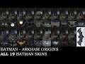 Batman: Arkham Origins - All 19 Batman skins on PC (including PS3 exclusive skins)