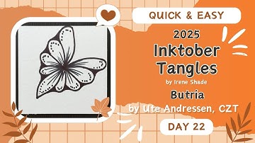 Inktober Tangles 2025 Day 21 Butria #tangleart  #inktobertangles2025 #inktober #tutorial #simple 