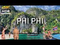 4K HDR // Walking Phi Phi Island in Krabi | BEST Place in the World | Thailand 2023 - With Captions