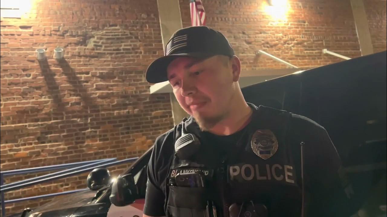 Officer Blankenship taking papers served YouTube