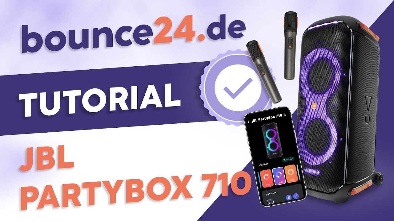 JBL Partybox 710, JBL App & Karaoke Tutorial | bounce24 Bedienungsanleitung