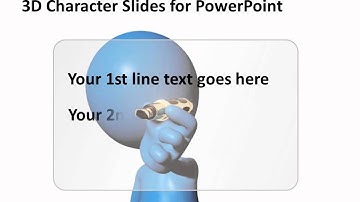 CrystalGraphics 3D Character Slides for PowerPoint - Writing 3 Lines of Text