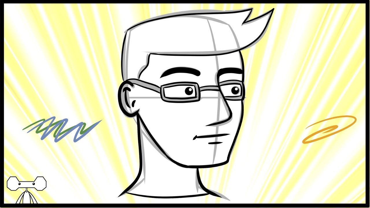 how to draw glasses on a person