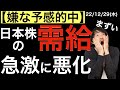 【嫌な予感的中】日本株の需給が急激に悪化していました・・・