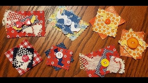 Scrappy Fabric & Button Clusters, An Open Collab Hosted by Susan Hiles Art #craftyclusters