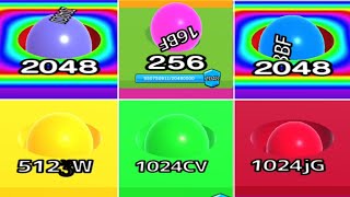 1024jG Red Tile PGLevel - Ball Run 2048 vs Ball Run Infinity | powerGauge | BallGamesHub Exclusive screenshot 3
