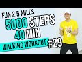 HAPPY and FAST 5000 Steps • Home Workout • Walking Workout #29 • Keoni Tamayo