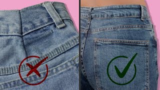 COMO FAZER PENCE INVISÍVEL EM SHORTS E CALÇAS JEANS - Como Hacer Pinzas Invisibles en Shorts y Jeans