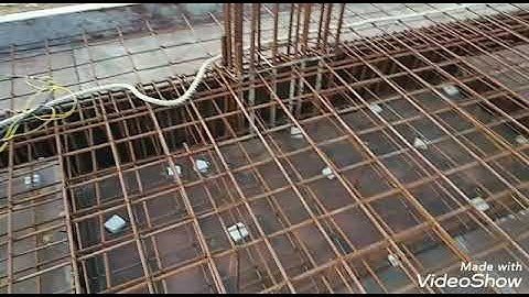 Flat slab reinforcement random views at construction site