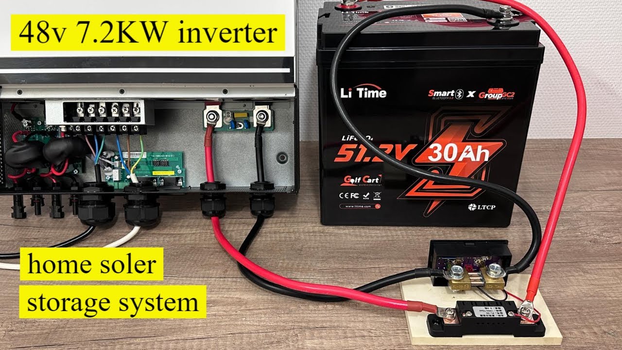 Complete installation home solar energy storage 48V system - YouTube