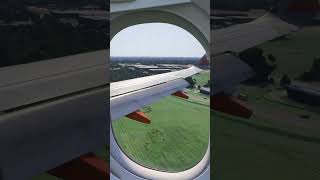 speedy landing into Rotterdam | Fenix A320 #flightsimulator2024 #shorts