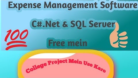 Expense Management Software Using C#.Net With SQL Server | सारा खर्चा इसी में रखें #technicalgk123