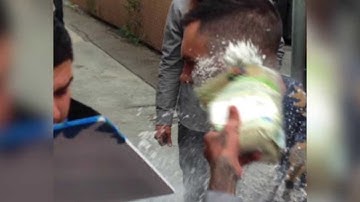 Adam Levine gets sugar-bombed on his way to The Jimmy Kimmel Show