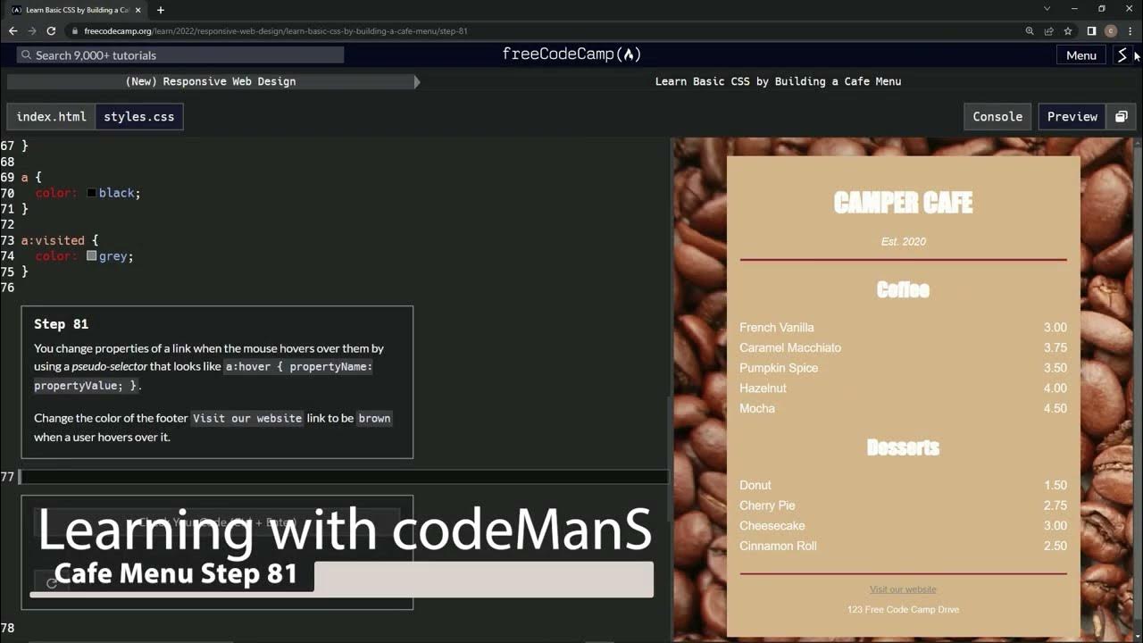 How To Create A Cafe Menu