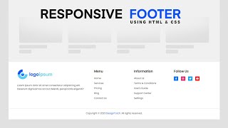 Creating a Responsive Footer with HTML & CSS