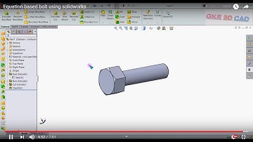 Equation based bolt using solidworks